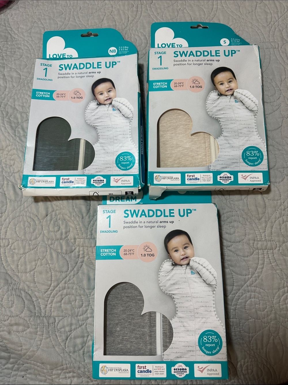 LoveTo Dream Swaddle Up Original Stage 1 Swaddling Newborn 5-8.5 Lbs SEALED